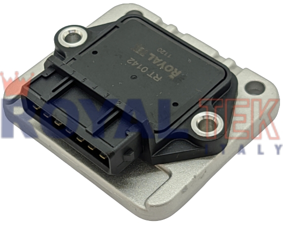 MODULO IGNICION ROYALTEK AUDI / VOLKSWAGEN GOL / GOLF / PASSAT / POLO / QUANTUM / SAVEIRO / SENDA / FORD ESCORT - TIPO TELEFUNKEN CON BASE DE ALUMINIO SISTEMA HALL --- OEM 0227100142 191905351 191305351A 191305351B 191305351C